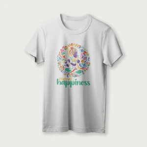 Eternal Happiness |  English | Unisex T-Shirt | 100% Cotton | Regular Fit | Spiritual Graphic Tee